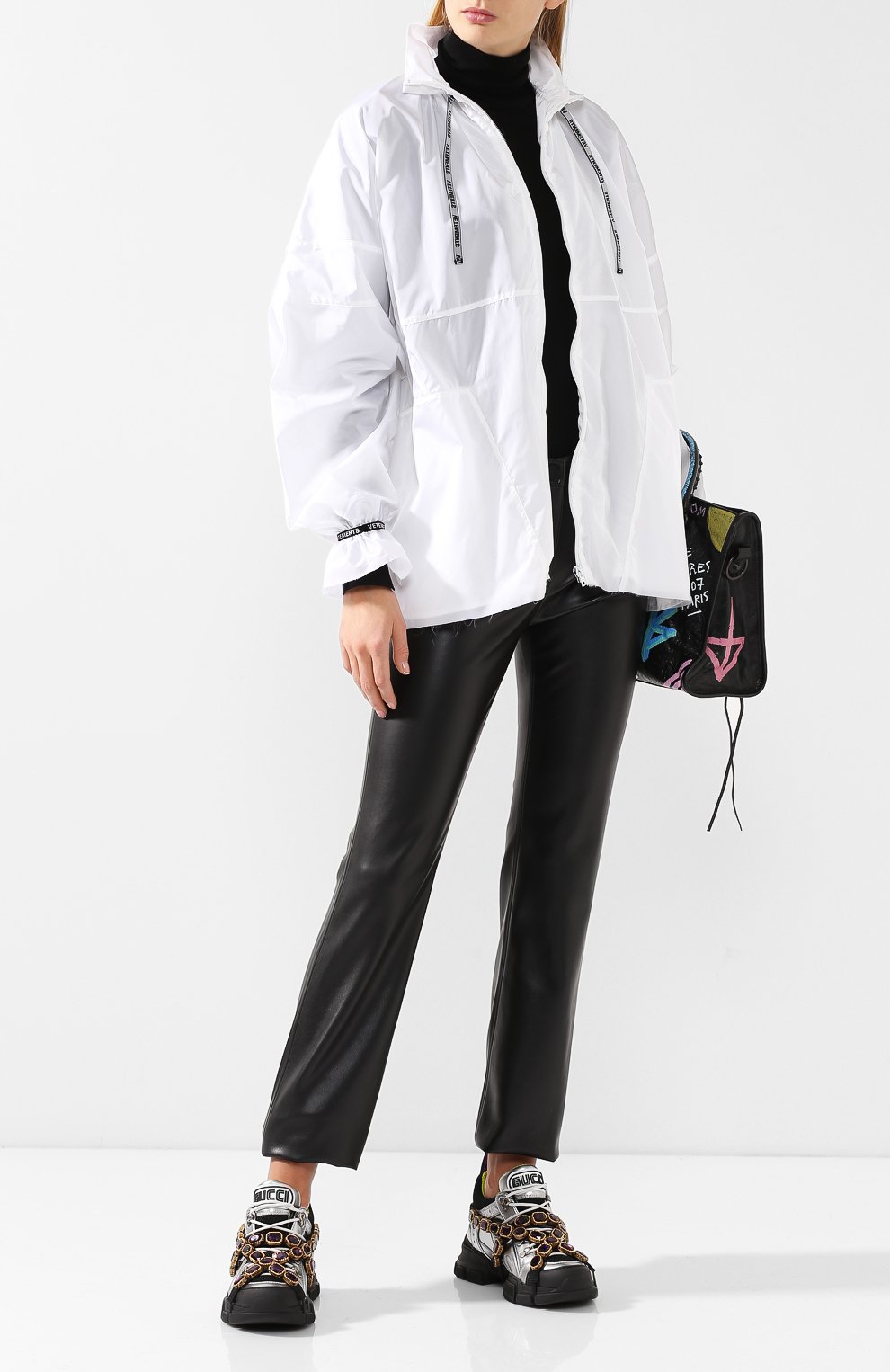 Комбинированные кроссовки flashtrek с отделкой кристаллами GUCCI, арт. 537133/D0RA0, фото 2