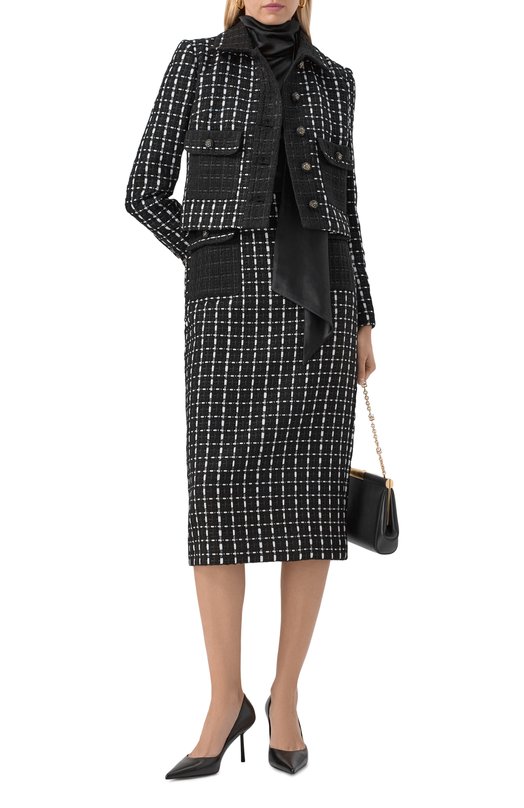 Твидовый жакет Elie Saab J0140NP25/TW007 Чёрный  J0140NP25/TW007 Фото 2
