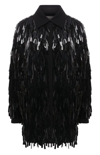 Шерстяное пальто с отделкой пайетками VALENTINO, арт. WB0CI0R43NA, фото 1