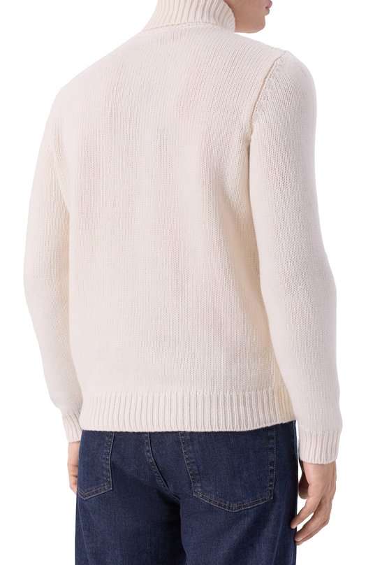 Свитер из шерсти и кашемира Moorer T0DI-WST Кремовый  T0DI-WST Фото 4