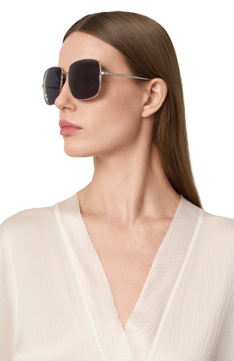 Женские солнцезащитные очки CELINE EYEWEAR синего цвета, арт. CL40284U 16V | Фото 2 (Региональные ограничения белый список (Axapta Mercury): Не проставлено; Нос: Не проставлено; Тип очков: С/з; Материал: Металл; Оптика Гендер: оптика-женское; Очки форма: Квадратные)