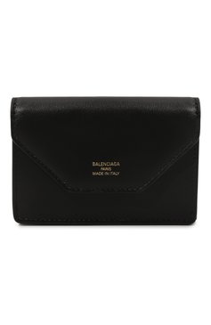 Женские кожаный кошелек BALENCIAGA черного цвета, арт. 736730/2AABY | Фото 1 (Материал сплава: Проставлено; Материал: Натуральная кожа; Нос: Не проставлено)