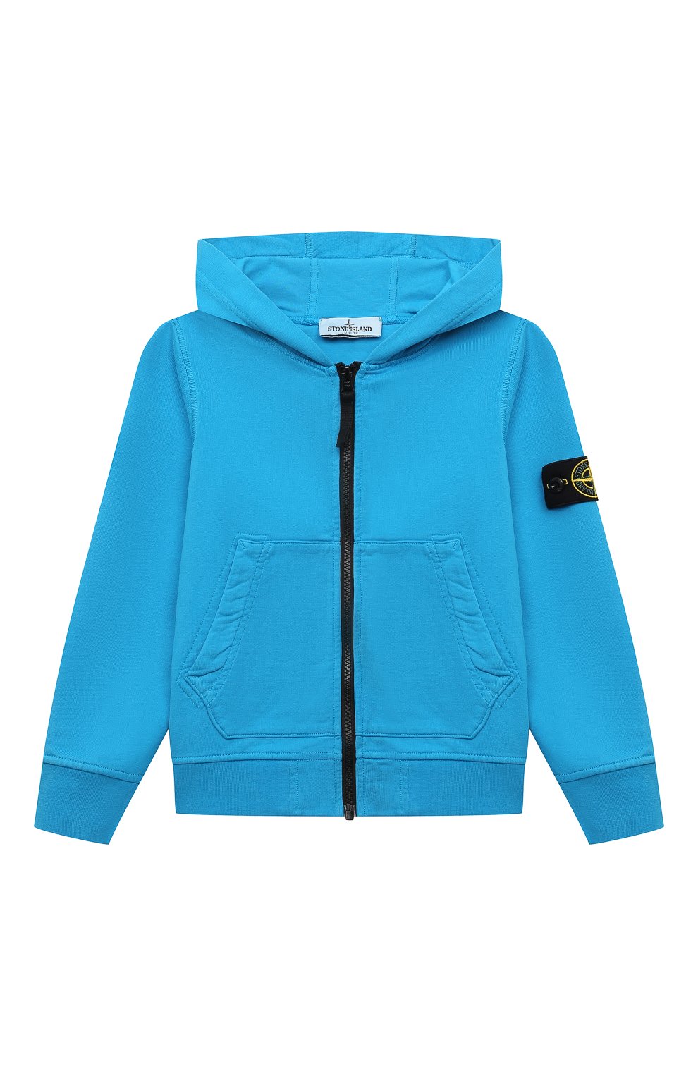 Хлопковая толстовка STONE ISLAND голубого цвета по цене 27700 руб., арт. 761660740/4, фото 1 Хлопковая толстовка STONE ISLAND, арт. 761660740/4, фото 1