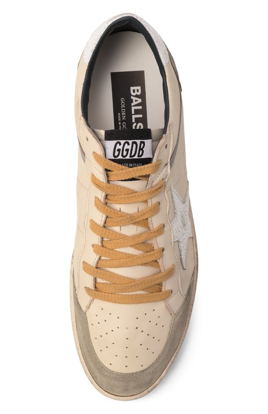 Кожаные кеды Ballstar Golden Goose Deluxe Brand GMF00771.F008159 Кремовый  GMF00771.F008159 Фото 5