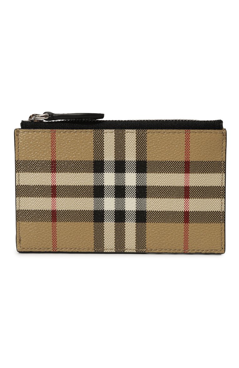 Мужской футляр для кредитных карт BURBERRY бежевого цвета, арт. 8069825 | Фото 1 (Нос: Не проставлено; Материал: Синтетический материал)