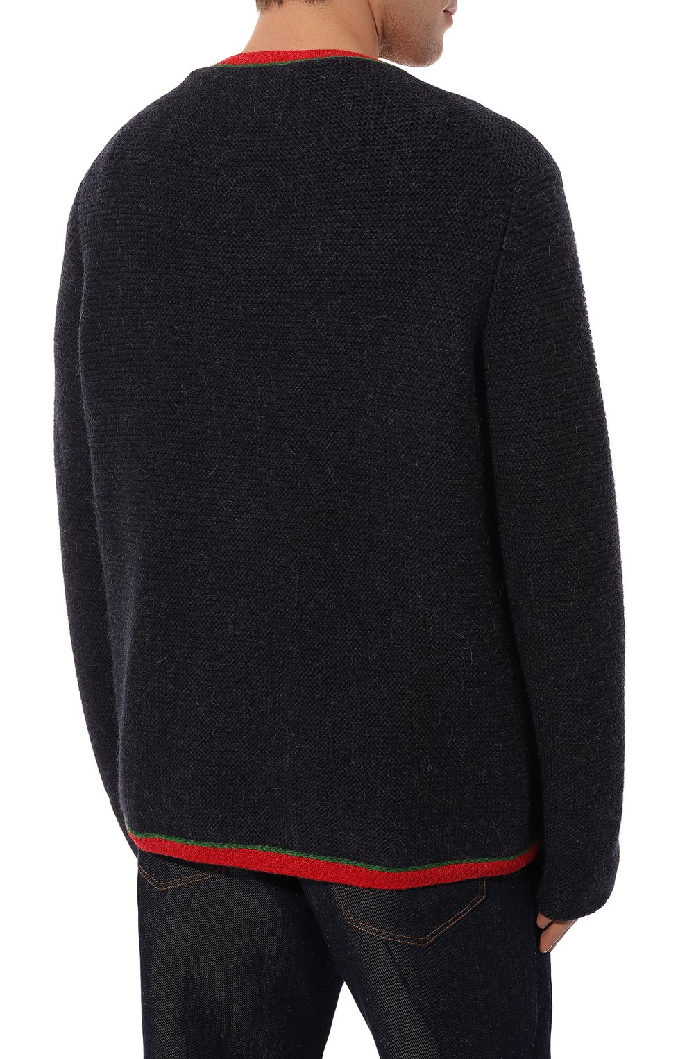 Шерстяной кардиган GUCCI синего цвета по цене 213120 руб., арт. 536324 X9Z40, фото 4 Шерстяной кардиган GUCCI, арт. 536324 X9Z40, фото 4