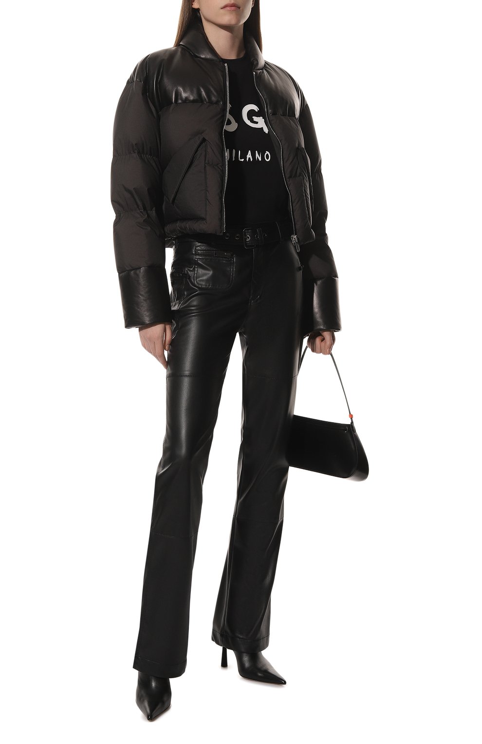 Хлопковая футболка MSGM черного цвета по цене 9950 руб., арт. 2000MDM510 200002, фото 2 Хлопковая футболка MSGM, арт. 2000MDM510 200002, фото 2