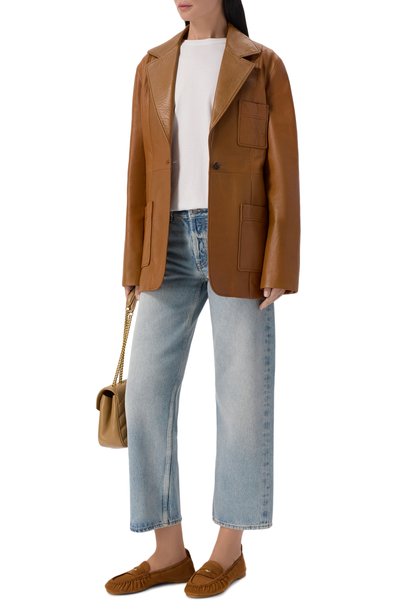 Замшевые мокасины fawn BURBERRY, арт. 8128831, фото 3