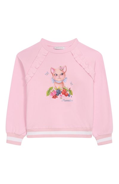 Хлопковый свитшот MONNALISA, арт. 19E616RU