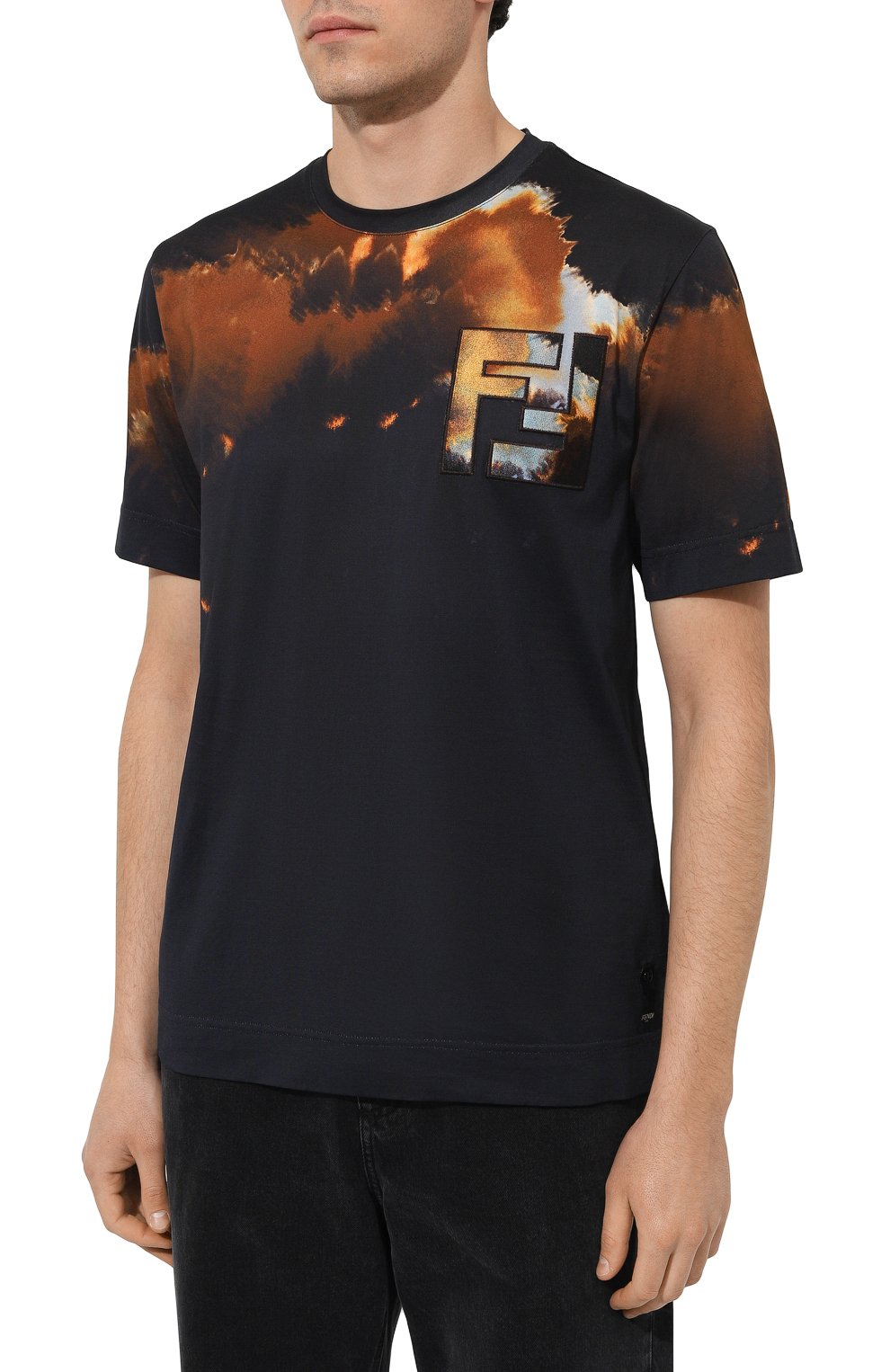 Хлопковая футболка FENDI, арт. FY0936/AN2B/F01WH, фото 3