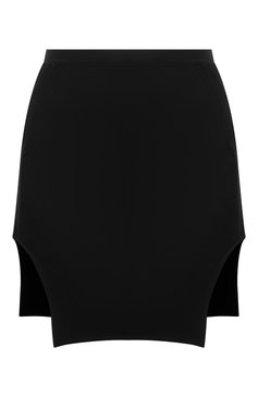 Женская хлопковая юбка RICK OWENS черного цвета, арт. RP01B4347/BA | Фото 1 (Материал внешний: Хлопок; Стили: Гламурный; Женское Кросс-КТ: Юбка-одежда; Длина Ж (юбки, платья, шорты): Мини)