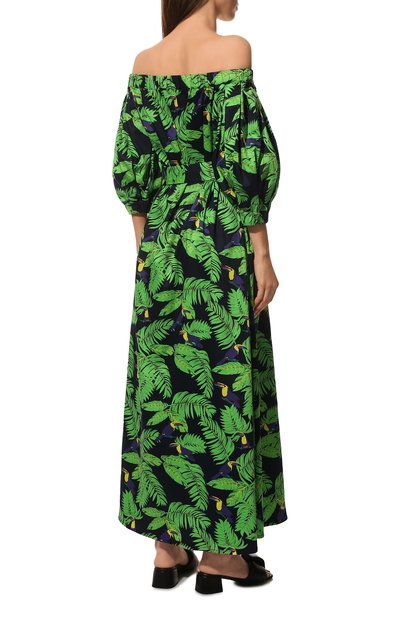 Хлопковое платье YANINA зеленого цвета по цене 83380 руб., арт. 0-2246, фото 4 Хлопковое платье YANINA, арт. 0-2246, фото 4