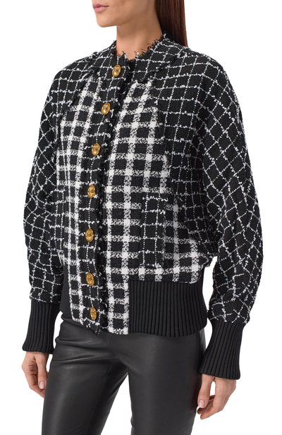 Твидовый бомбер BALMAIN, арт. GF1TFA45/MI18, фото 3