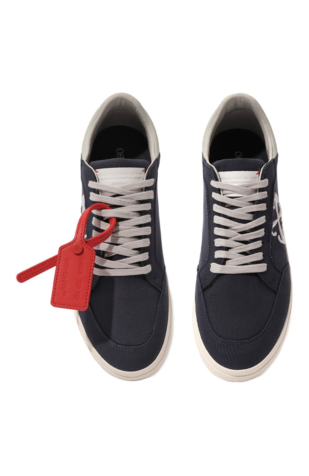 Текстильные кеды new low vulcanized OFF-WHITE темно-синего цвета по цене 35150 руб., арт. 0MIA293S24FAB001, фото 6 Текстильные кеды new low vulcanized OFF-WHITE, арт. 0MIA293S24FAB001, фото 6