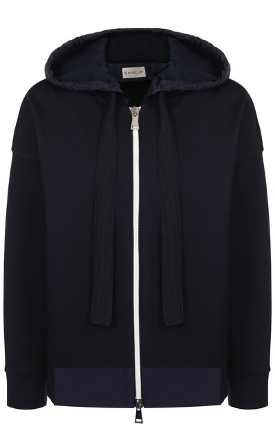 Женский хлопковый кардиган на молнии с капюшоном MONCLER, арт. D1-093-84518-00-809AB