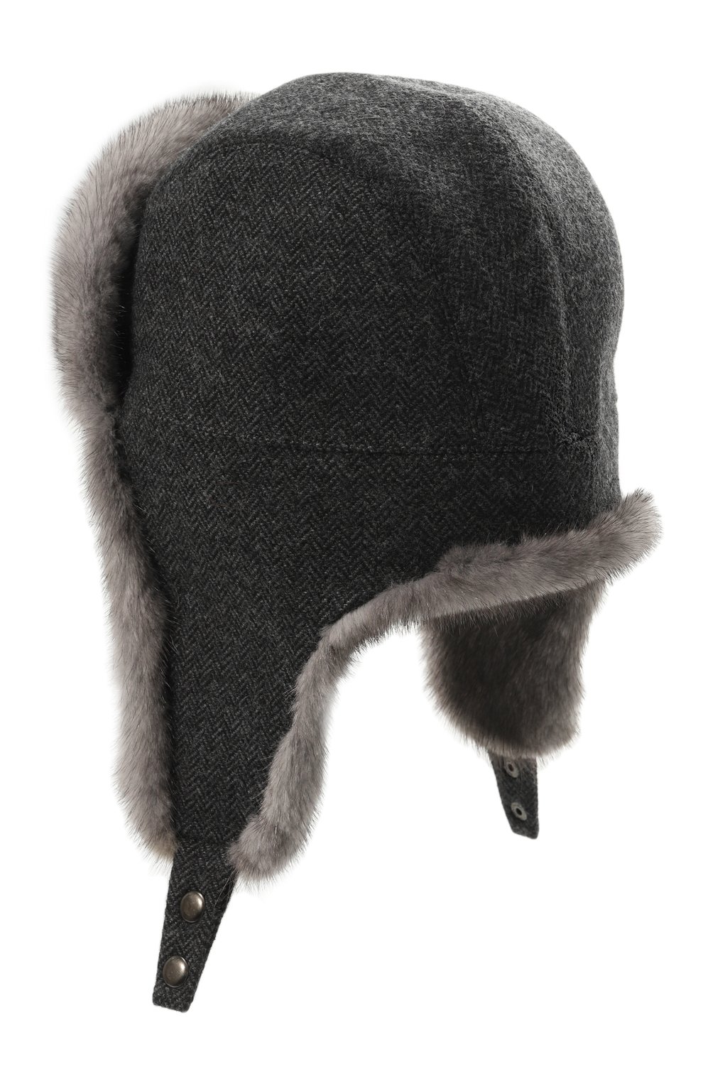Шерстяная шапка-ушанка с мехом норки VICTORIA KUSENKOVA, арт. 098700644153, фото 3