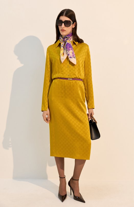 Платье Gucci 853070/ZAQKJ Жёлтый  853070/ZAQKJ Фото 5