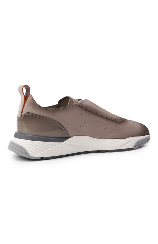 Кроссовки Innova из нубука Santoni MBIG22032BGRTFEH Бежевый  MBIG22032BGRTFEH Фото 4