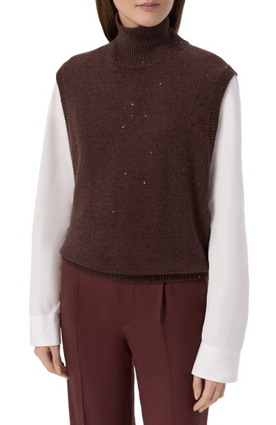 Жилет из кашемира и шелка BRUNELLO CUCINELLI, арт. M73540804, фото 3