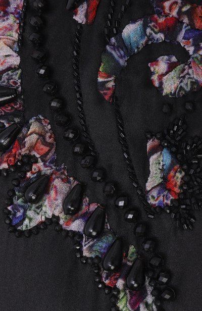 Шелковый шарф DRIES VAN NOTEN черного цвета по цене 86500 руб., арт. 131301/4441, фото 3 Шелковый шарф DRIES VAN NOTEN, арт. 131301/4441, фото 3