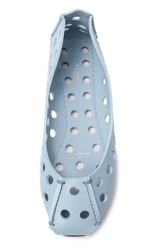 Кожаные балетки Perfo Alaia AA3A033CK247 Голубой  AA3A033CK247 Фото 6