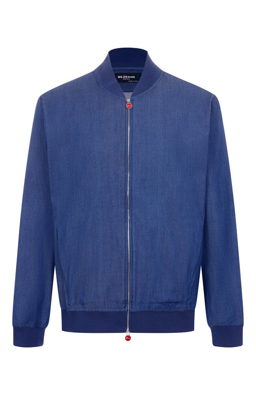 Хлопковый бомбер Kiton UG0001H0922702 Синий UG0001H0922702