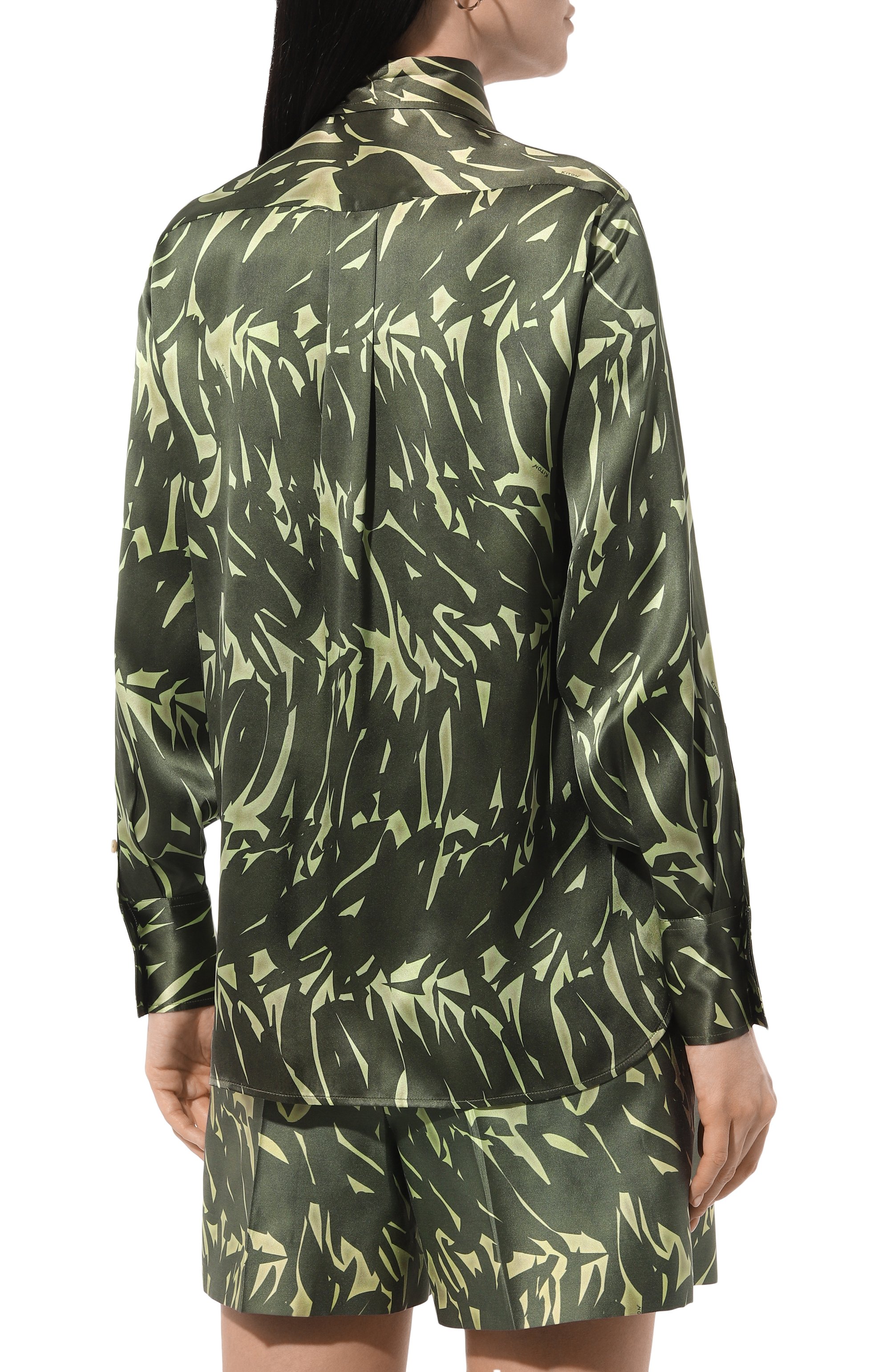 Атласная блузка KITON, арт. D55442K0978C, фото 4