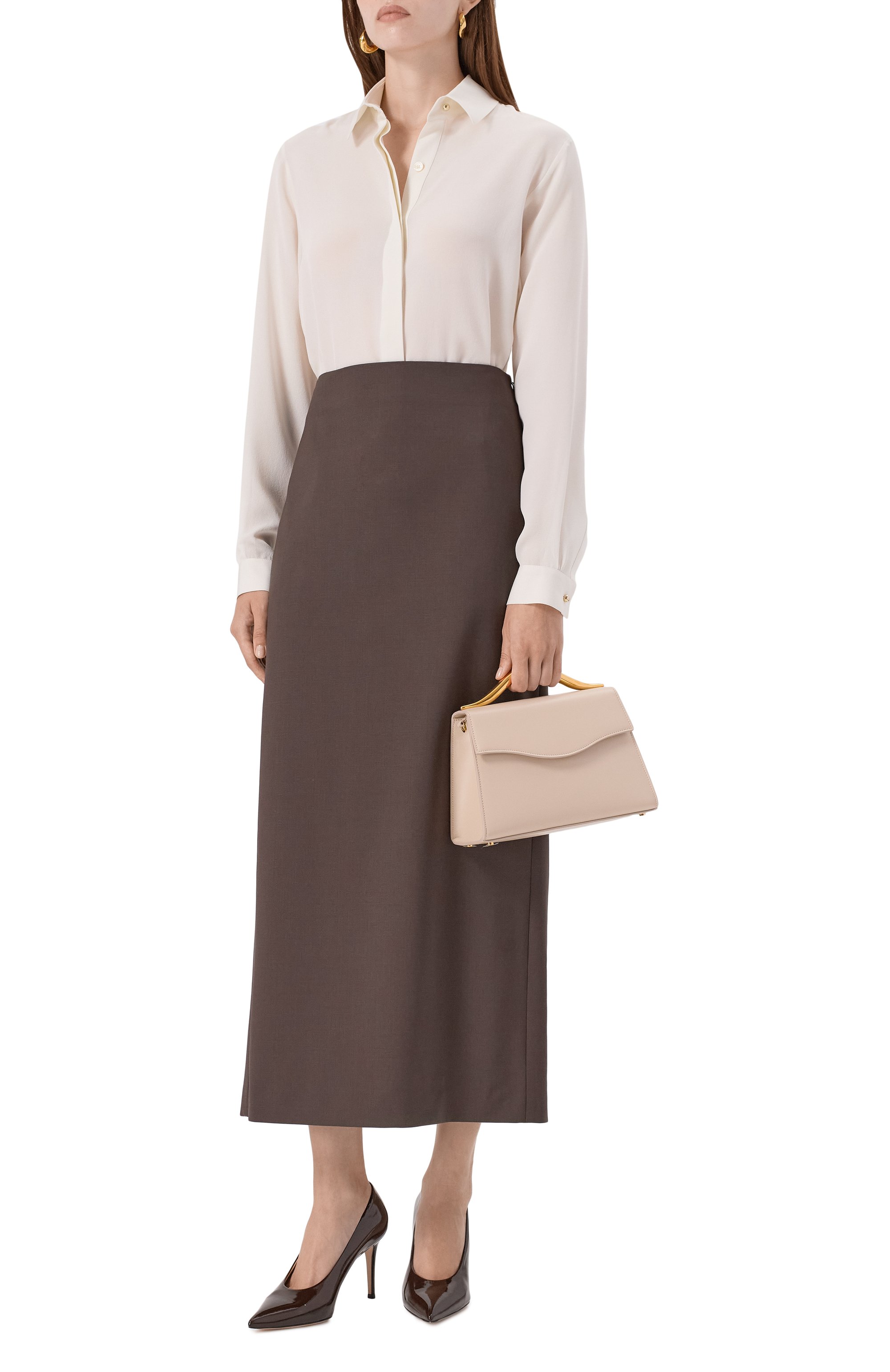 Сумка the wave ELIE SAAB светло-бежевого цвета по цене 239500 руб., арт. B0011NW26/NL006, фото 7 Сумка the wave ELIE SAAB, арт. B0011NW26/NL006, фото 7