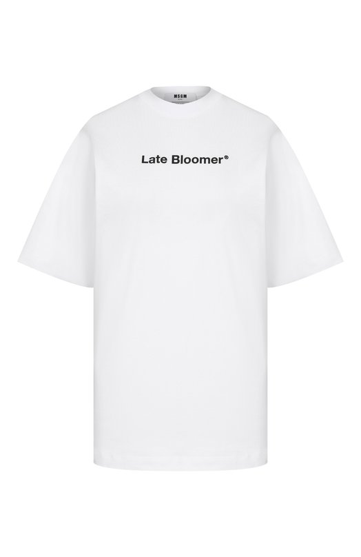 Хлопковая футболка MSGM 4041MDM132D/267002 Белый 4041MDM132D/267002