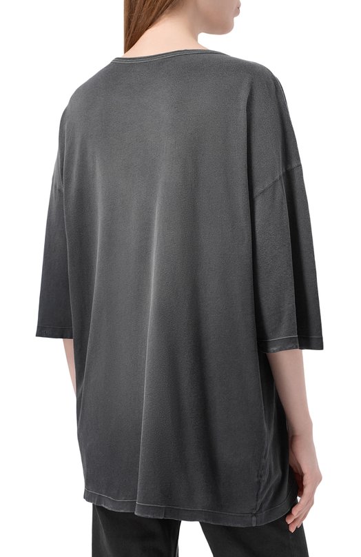 Хлопковая футболка Ann Demeulemeester B0013244/FA637 Серый  B0013244/FA637 Фото 4