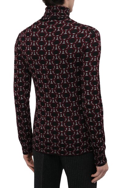 Шерстяная водолазка PRADA бордового цвета по цене 135000 руб., арт. UMR500-1ZOG-F0BD9-212, фото 4 Шерстяная водолазка PRADA, арт. UMR500-1ZOG-F0BD9-212, фото 4