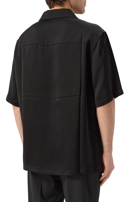Рубашка из вискозы Jil Sander J23DL0107/J65022 Чёрный  J23DL0107/J65022 Фото 4