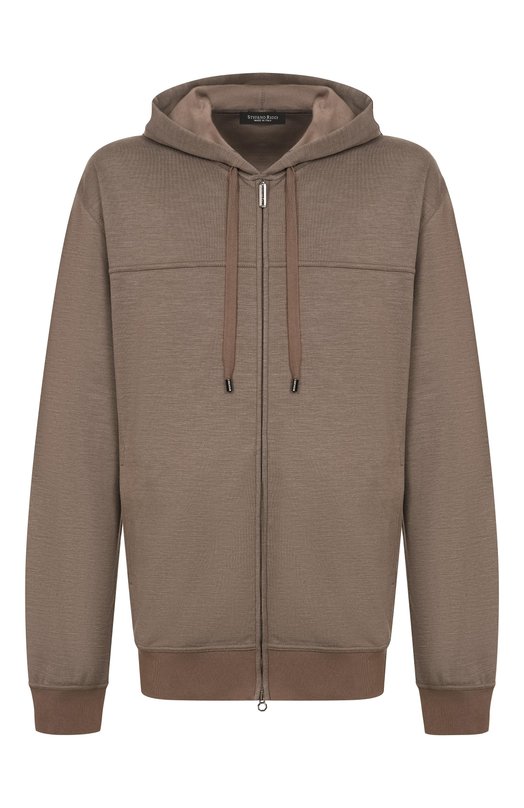 Толстовка из хлопка и шелка Stefano Ricci K919072FCR/T26206 Коричневый K919072FCR/T26206