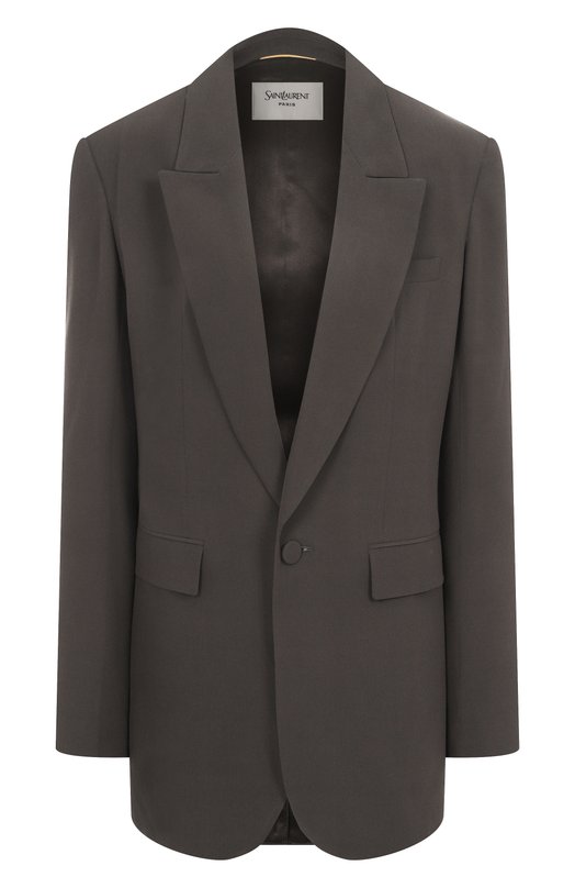 Шелковый жакет Saint Laurent 805576/Y7I21 Серый 805576/Y7I21