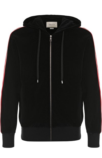 Хлопковая толстовка на молнии с капюшоном GUCCI, арт. 527964/X9V07, фото 1
