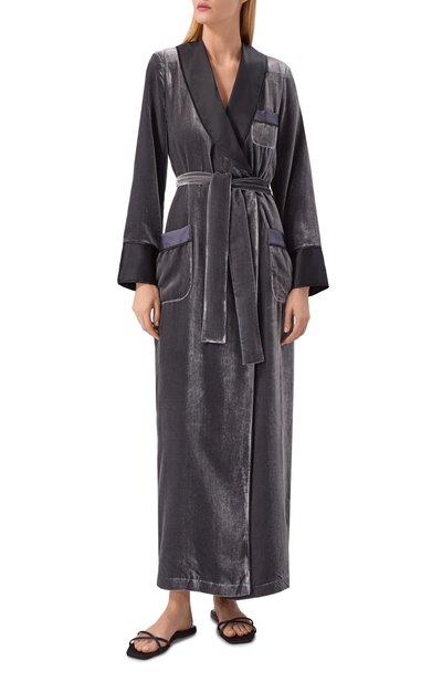 Халат из вискозы и шелка MARJOLAINE, арт. 5BRU2203, фото 2