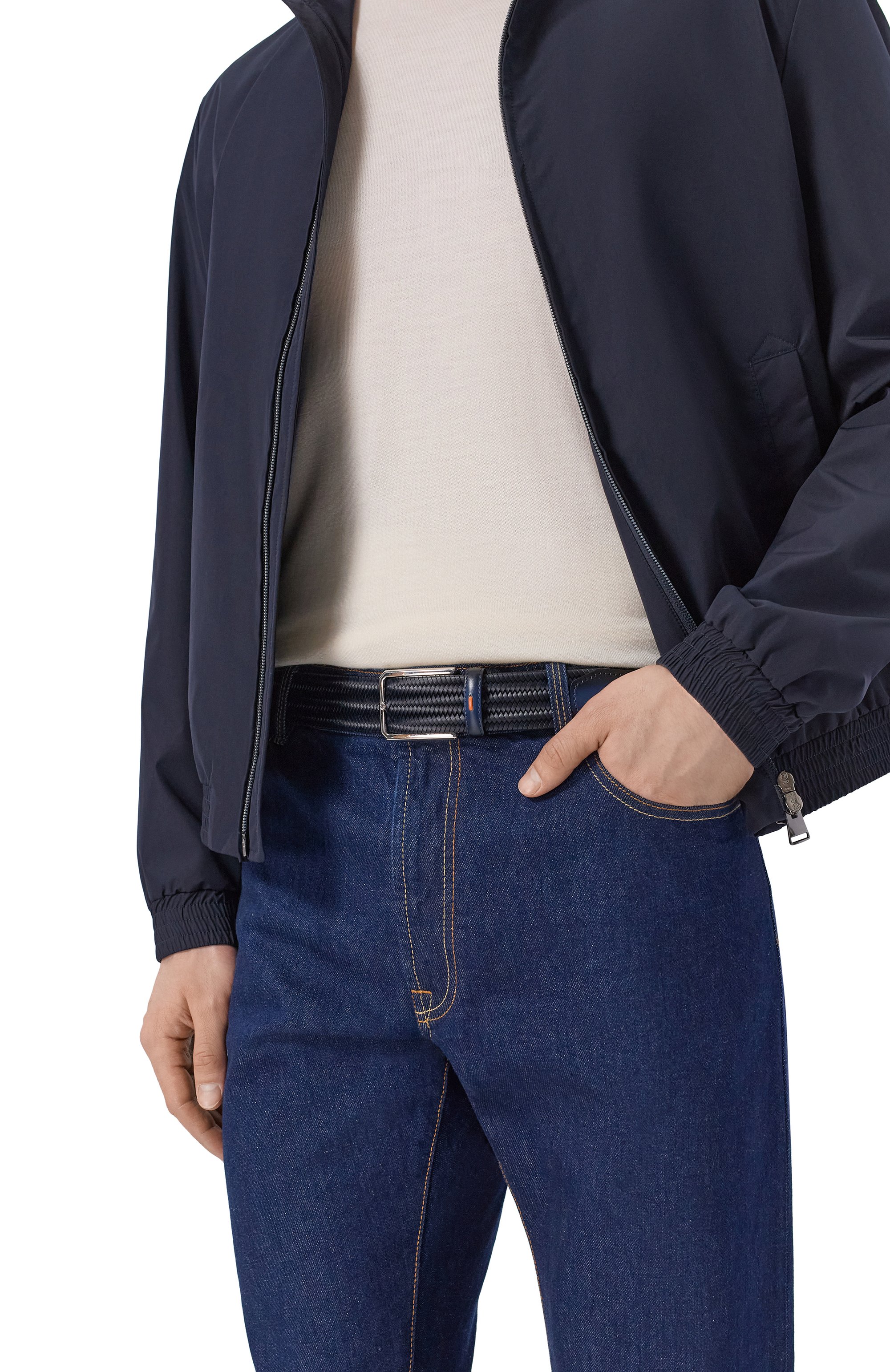 Кожаный ремень SANTONI, арт. CM35VC010B91EYPL, фото 2