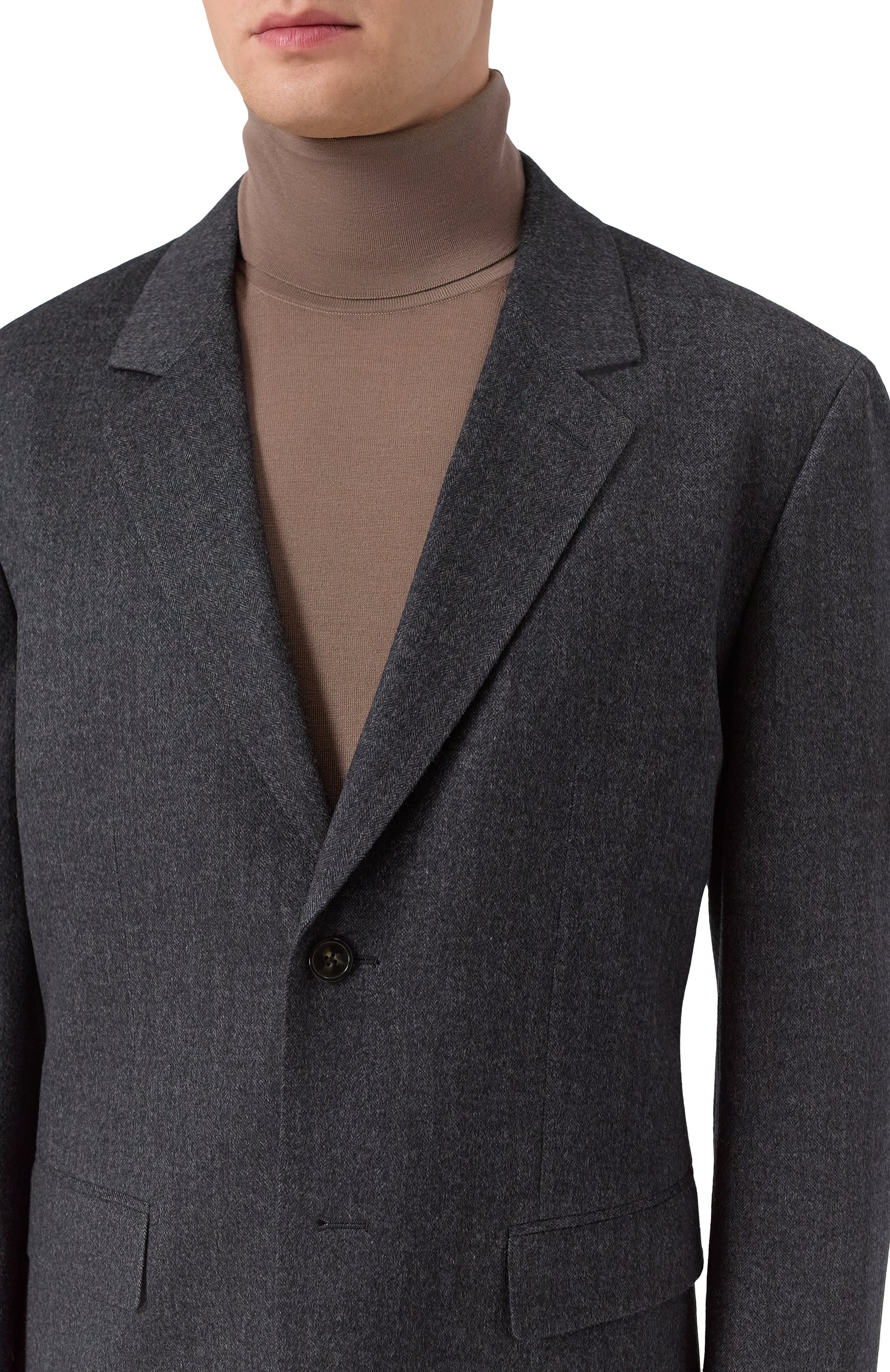 Пиджак из шерсти и шелка 12 STOREEZ темно-серого цвета по цене 47000 руб., арт. 133340, фото 6 Пиджак из шерсти и шелка 12 STOREEZ, арт. 133340, фото 6