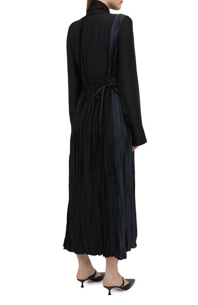 Платье из вискозы JIL SANDER черного цвета по цене 274000 руб., арт. JSWR505656-WR392002C, фото 4 Платье из вискозы JIL SANDER, арт. JSWR505656-WR392002C, фото 4