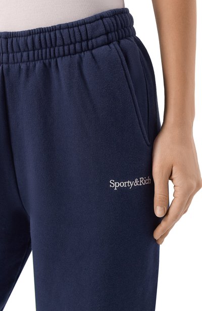 Хлопковые джоггеры SPORTY AND RICH, арт. PA08784300BL106, фото 5