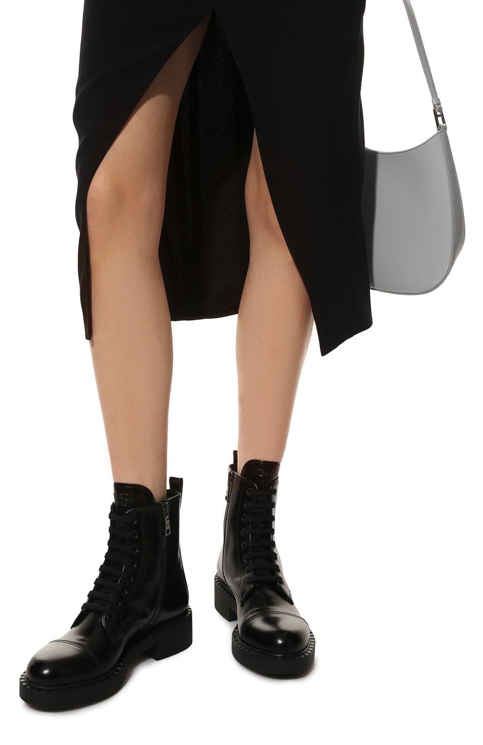 Кожаные ботинки PRADA черного цвета по цене 92000 руб., арт. 1T360M-055-F0002-050, фото 3 Кожаные ботинки PRADA, арт. 1T360M-055-F0002-050, фото 3