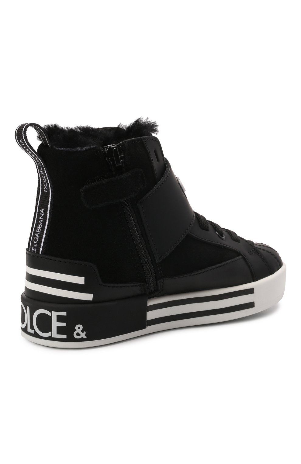 Высокие кожаные кеды DOLCE & GABBANA, арт. DA0980/A0527/24-28, фото 3