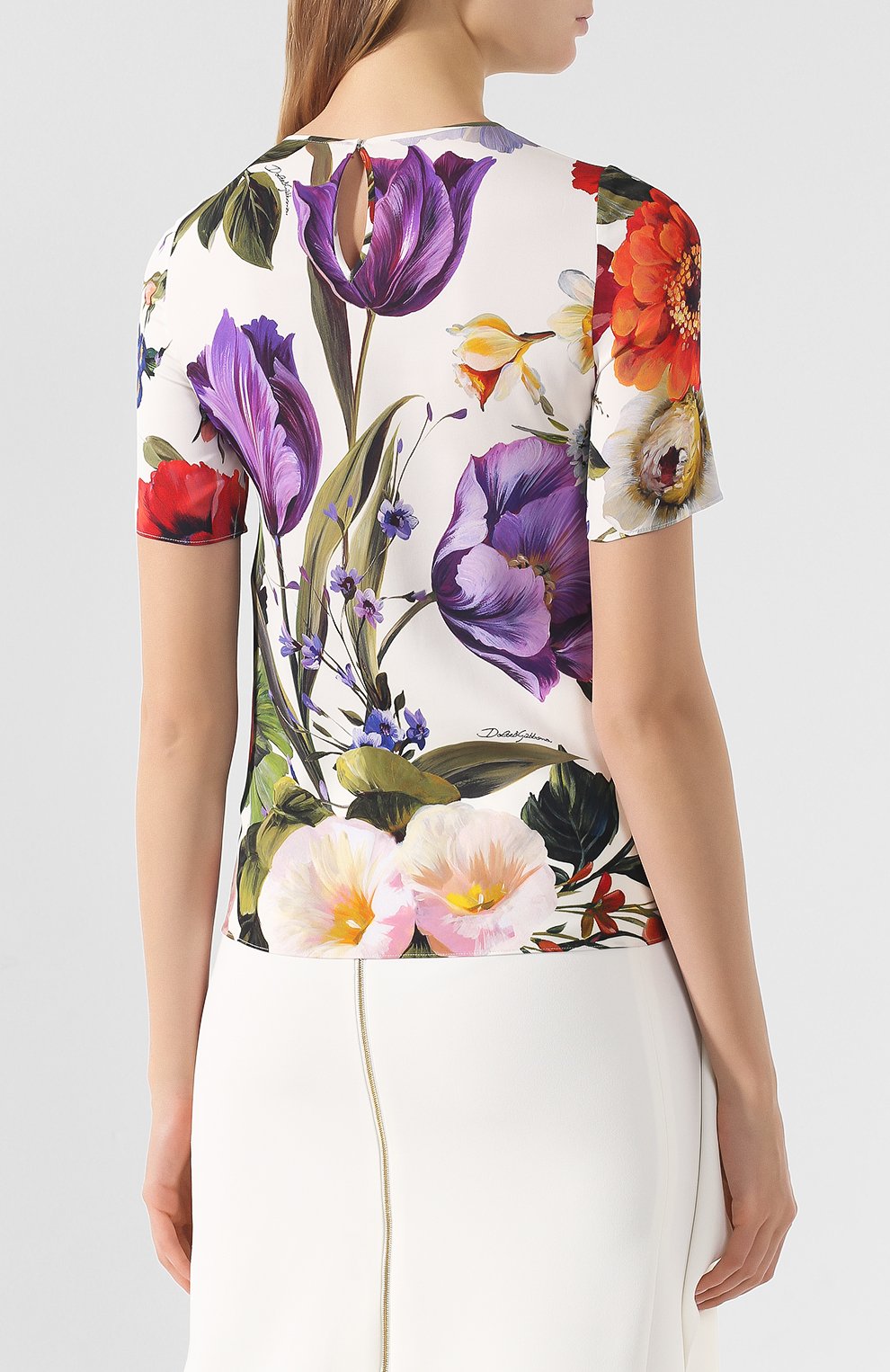 Шелковый топ DOLCE & GABBANA, арт. F7U27T/FSAYR, фото 4