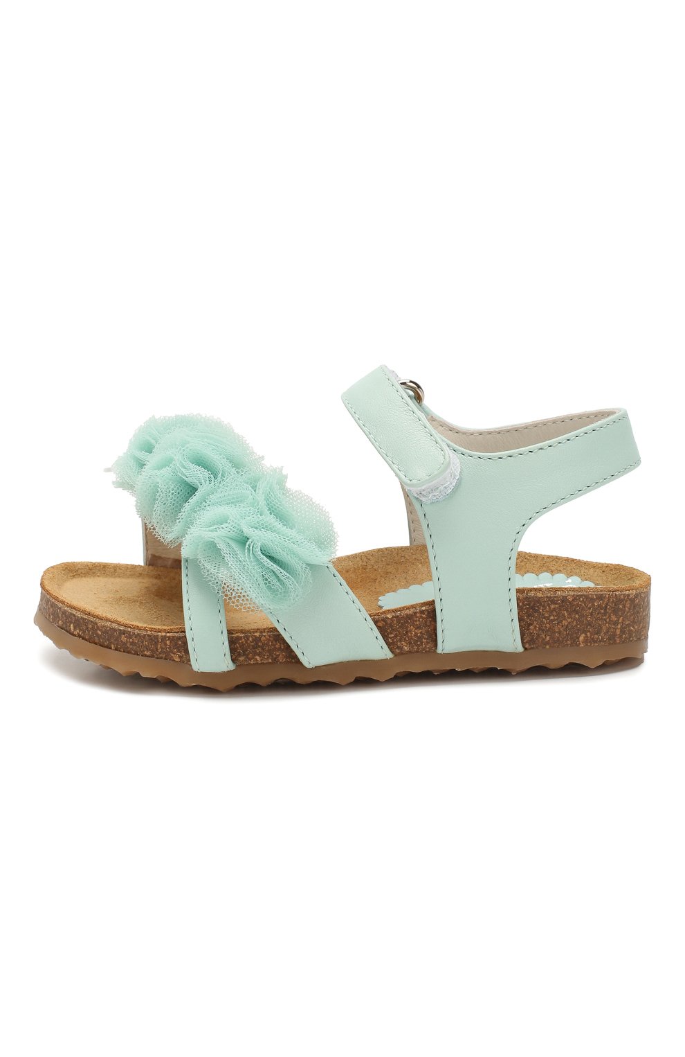 Кожаные босоножки IL GUFO светло-зеленого цвета по цене 19050 руб., арт. G539/VITELL0 NAPPAC0/23-26, фото 2 Кожаные босоножки IL GUFO, арт. G539/VITELL0 NAPPAC0/23-26, фото 2