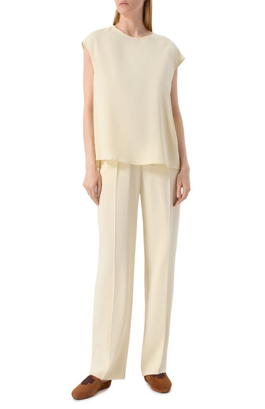 Брюки из вискозы ASCENO C0RE_B035F25 Кремовый  C0RE_B035F25 Фото 2