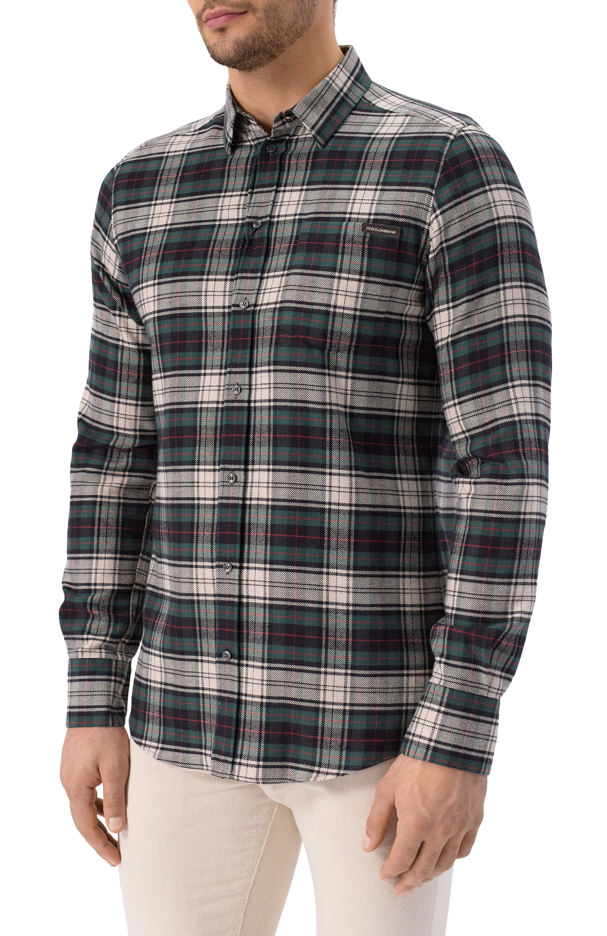 Хлопковая рубашка DOLCE & GABBANA, арт. G5JZ9T/GJ288, фото 3