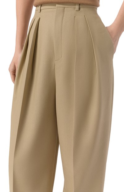 Брюки из шерсти и шелка SAINT LAURENT, арт. 854457/Y7K11, фото 5