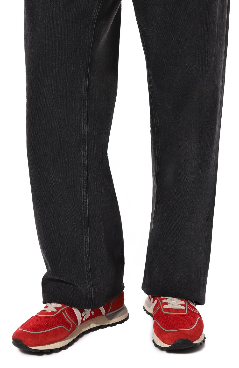 Комбинированные кроссовки ryan PREMIATA красного цвета по цене 32550 руб., арт. RYAN/VAR 6818, фото 3 Комбинированные кроссовки ryan PREMIATA, арт. RYAN/VAR 6818, фото 3