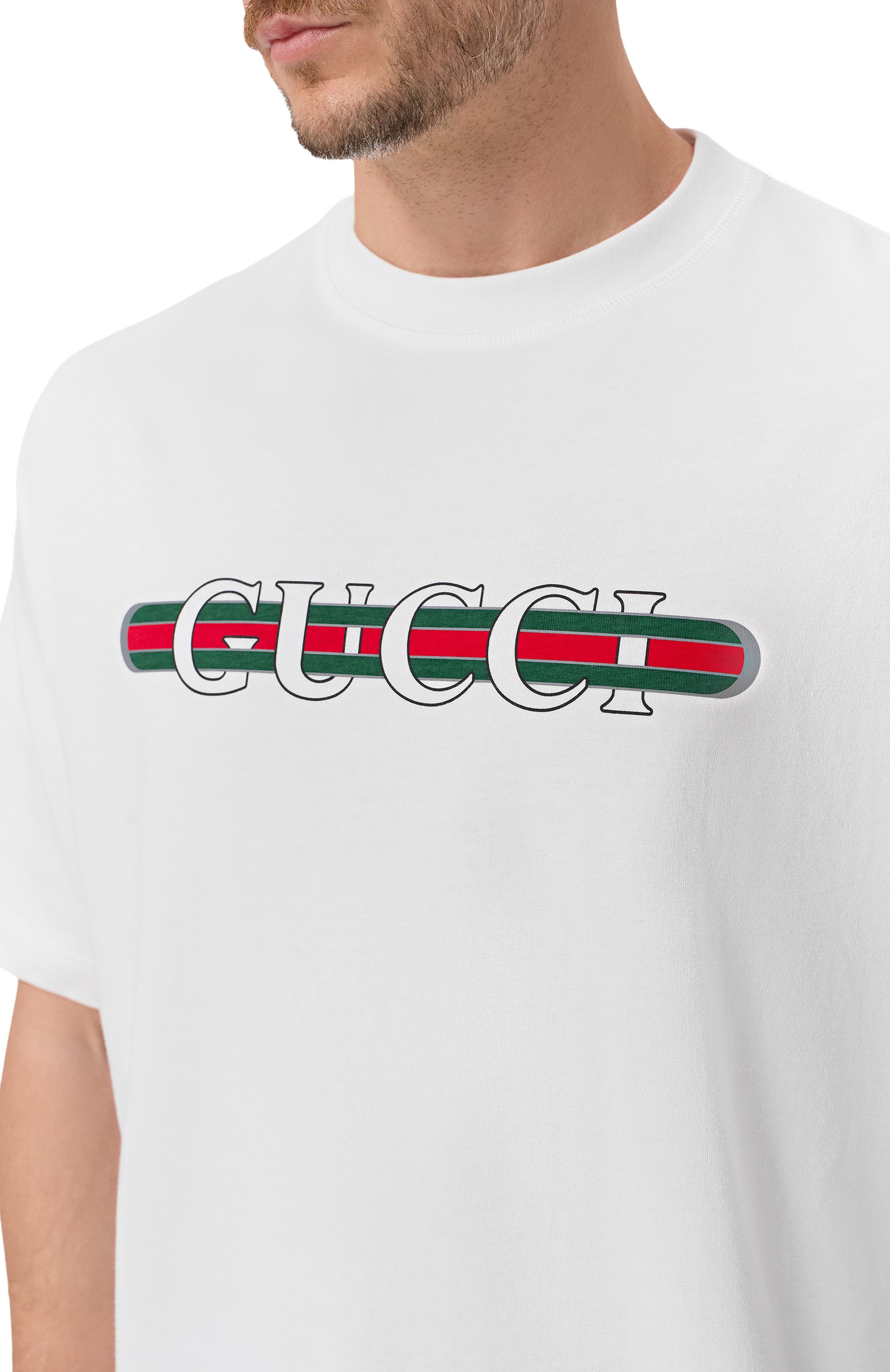 Хлопковая футболка GUCCI, арт. 784361/XJGKB, фото 5
