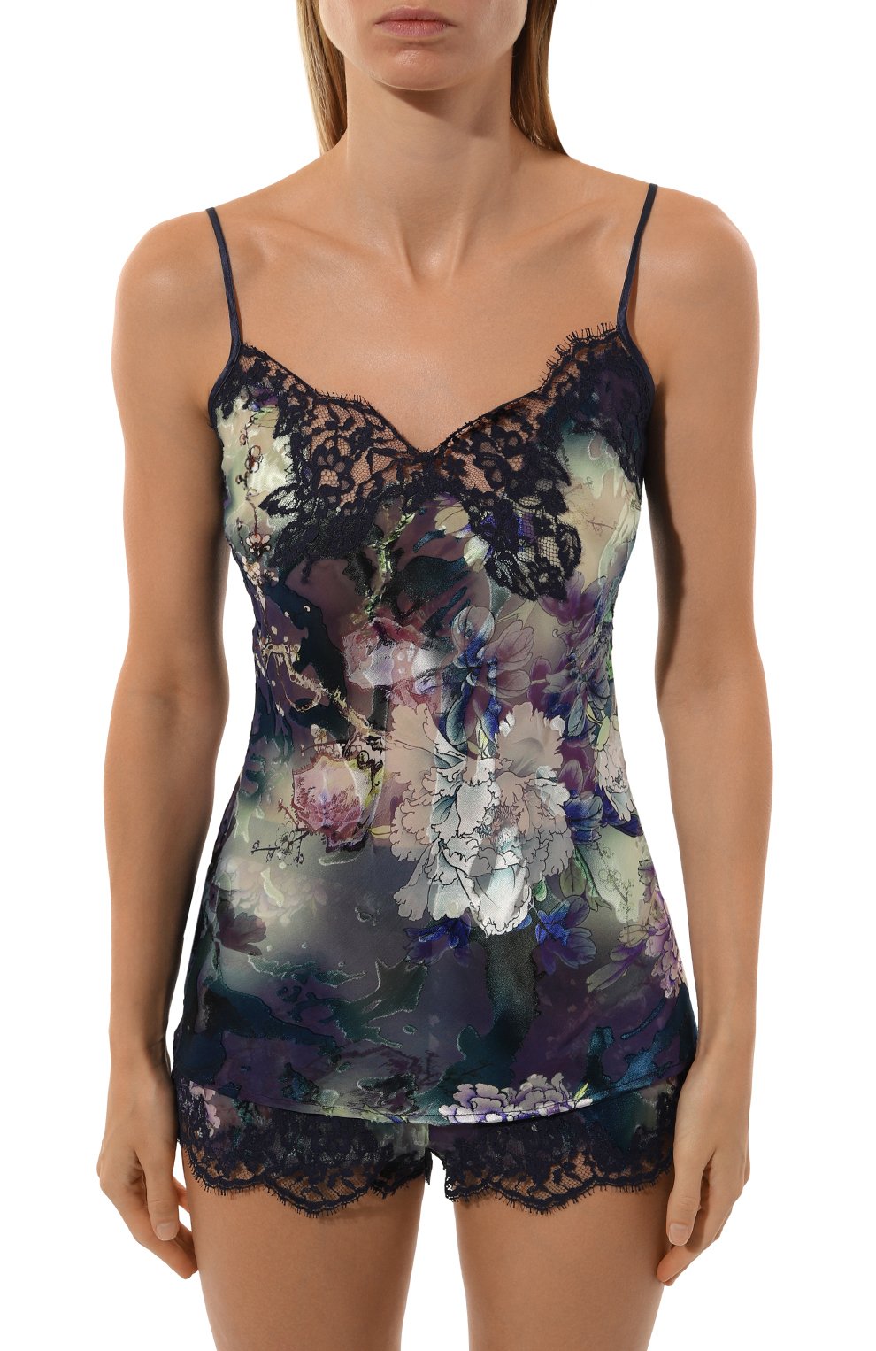 Пижама из вискозы и хлопка LISE CHARMEL синего цвета по цене 50800 руб., арт. ALH4277-ALH0177, фото 3 Пижама из вискозы и хлопка LISE CHARMEL, арт. ALH4277-ALH0177, фото 3